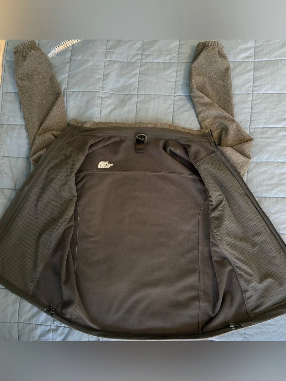 The North Face WindWall ANKU Fleece Jacket Mens XL Gray Full Zip Hiking 🥾